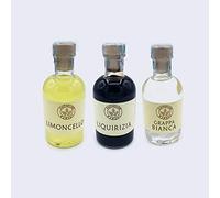 Amarcord La Romagna TRIS di Liquori Artigianali: Liquirizia, Grappa Bianca e Limocello 3 bottiglie da 10cl