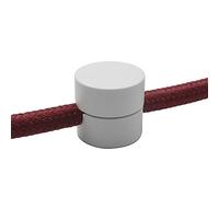 Amarcords - 10 Decentratori da soffitto o parete per lampade e sospensioni. Gancio da parete pressacavo con regolazione cavo a vista - Decentratore cavo elettrico colore BIANCO
