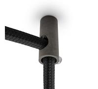 Amarcords - 2 Decentratori verticali pressacavo e fermacavo in alluminio con regolazione cavo a vista per lampade e sospensioni a discesa verticale - Titanio