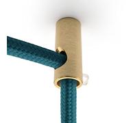 Amarcords - 2 Decentratori verticali pressacavo e fermacavo in alluminio con regolazione cavo a vista per lampade e sospensioni a discesa verticale - Oro