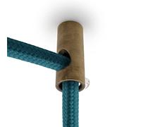 Amarcords - 2 Decentratori verticali pressacavo e fermacavo in alluminio con regolazione cavo a vista per lampade e sospensioni a discesa verticale - Ottone