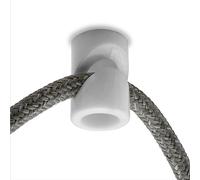 Amarcords - 25 Decentratori a uncino da soffitto per lampade e sospensioni. Gancio hook da soffitto a discesa verticale con regolazione cavo a vista - Decentratore cavo elettrico colore BIANCO