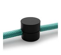 Amarcords - 25 Decentratori da soffitto o parete per lampade e sospensioni. Gancio da parete pressacavo con regolazione cavo a vista - Decentratore cavo elettrico colore NERO