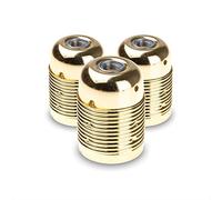 AMARCORDS - 3 Portalampade in metallo vintage attacco E27 per il fai da te. Sospensioni in stile retrò colore ORO
