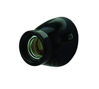 AMARCORDS Applique E27 in porcellana base inclinata nera, kit accessori incluso