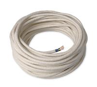 Amarcords - Cavo elettrico tessile colore LABRADOR tondo lino 5 metri con messa
