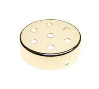 AMARCORDS - Kit Rosone 7 fori per Lampadario in metallo, coprifili per lampada completo di accessori fermacavo viti e staffa da soffitto. Diametro 100mm altezza 35mm colore ORO