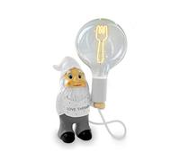 AMARCORDS - Lampada da tavolo nanetto Lovetherapy con lampadina disegno CHEF e varialuce. Abat jour dimmerabile con cavo 1,5m e interrutore dimmer