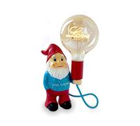 AMARCORDS - Lampada da tavolo nanetto Lovetherapy con lampadina scritta LOVE e varialuce. Abat jour dimmerabile con cavo 1,5m e interrutore dimmer