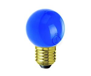 AMARCORDS - Lampadina Led da esterno resistente all'acqua, luce calda 2700K, vetro BLU tipo globetta, E27, 1W