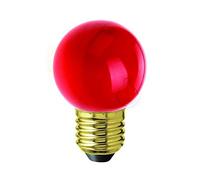AMARCORDS - Lampadina Led da esterno resistente all'acqua, luce calda 2700K, vetro ROSSO tipo globetta, E27, 1W