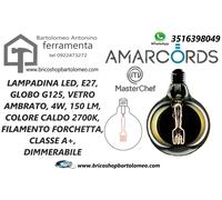 Amarcords Lampadina MasterChef con filamento LED FORCHETTA 4W G125 2000K