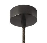 AMARCORDS - Rosone Lampadario in metallo, coprifili per lampada completo di accessori fermacavo viti e staffa da soffitto. Diametro 77mm altezza 26mm colore CANNA DI FUCILE