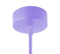 AMARCORDS - Rosone Lampadario in metallo, coprifili per lampada completo di accessori fermacavo viti e staffa da soffitto. Diametro 77mm altezza 26mm colore LAVANDA