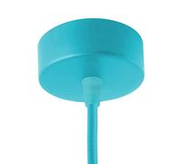 AMARCORDS - Rosone Lampadario in metallo, coprifili per lampada completo di accessori fermacavo viti e staffa da soffitto. Diametro 77mm altezza 26mm colore ACQUA