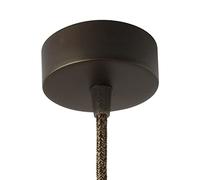 AMARCORDS - Rosone Lampadario in metallo, coprifili per lampada completo di accessori fermacavo viti e staffa da soffitto. Diametro 77mm altezza 26mm colore BRUNITO
