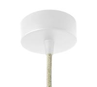 AMARCORDS - Rosone Lampadario in metallo, coprifili per lampada completo di accessori fermacavo viti e staffa da soffitto. Diametro 77mm altezza 26mm colore BIANCO