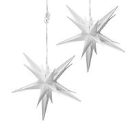 AMARE 4251083907571 2 x 27 cm a LED, colore bianco caldo, certificato CE, per interni ed esterni, timer 4251083907571, 2 x 27 cm, funzionamento a batteria