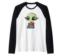 Amare l'alieno di San Valentino per un universo di affetto Maglia con Maniche Raglan