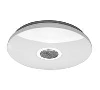 AMARE Lampada da soffitto a LED in plastica, con lampadina bianca calda, diametro: 30 cm, commutabile tramite interruttore a parete, 3 posizioni, bianco lucido