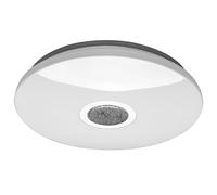 AMARE Lampada da soffitto a LED in plastica, con lampadina bianca calda, diametro: 50 cm, commutabile tramite interruttore a parete, 3 posizioni, bianco lucido