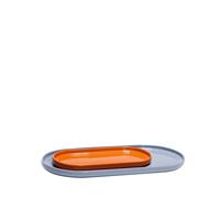 Amare Set di 2 Piatti da Portata Blu Chiaro/ Arancione