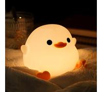 Amaredom DoDo Luce Notturna per Bambini, Lampada Notturna in Silicone Dimmerabile, Lampada da Comodino a LED Ricaricabile con timer di 20 Minuti e Controllo a Sfioramento per Bambini, Ragazze, Donne