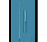 Amarell® Termometro per uso quotidiano, tipo singolo, forma asta, -10 + 50: 0,5 °C, bianco, rosso