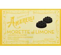 Amarelli Morette al Limone 100g - Liquirizia Artigianale Italiana con Gomma Arabica al Limone, Gusto Fresco e Agrumato