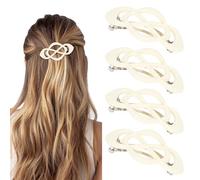 Amariver Confezione da 4 fermagli per capelli beige da donna
