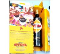 AMARO AVERNA CON DUE BICCHIERI OMAGGIO (Nova V.L.) CONFEZIONE REGALO LIMITED EDITION