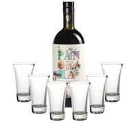 Amaro Con Vista Panorama Artigianale 70cl 30% vol Distillatori Russo 1899 con 6 bicchierini regalo