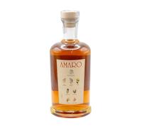 Amaro Nunquam Ml.700. Amaro artigianale toscano ottenuto con la macerazione in alcool biologico di 24 tipi diversi di piante officinali, spezie e scorze di agrumi, accuratamente selezionate.