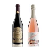 AMARONE & ROSÉ | MASI COSTASERA 2020 Amarone della Valpolicella Classico DOCG | CANEVEL ROSA DEL FAÈ 2024 Spumante Rosé Marzemino Millesimato Brut | 2 bottiglie da 750 ml