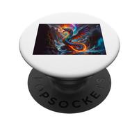 Amaru Inca mitologia serpente arcobaleno alato del cielo e della terra PopSockets PopGrip Adesivo