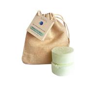 AMAS 2x Bomba Disco Scrub da Doccia con oli essenziali di MENTA & EUCALIPTO- 100% Naturale, Vegan e Plastic Free- Idea Regalo Uomo Donna - Esfoliante ed Idratante per Gambe e Piedi