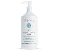 AMAS GEL Igienizzante Mani - 98% Origine Naturale- Idratante, Emolliente, Dermoprotettivo - Con Olio Essenziale di Eucalipto - 100% Fatto a Mano in Italia - 1000ml