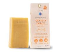 AMAS Sapone profumato ARANCIA - 100% Naturale - Artigianale - Made in Italy - Mani Viso Corpo - Astringente, Nutriente e Idratante - 100% Ecologico, Vegan, Plastic Free