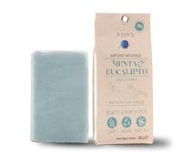 AMAS Sapone profumato MENTA & EUCALIPTO - 100% Naturale - Artigianale - Made in Italy - Mani Viso Corpo - Dermopurificante, Nutriente e Idratante - 100% Ecologico, Vegan, Plastic Free
