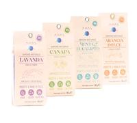 AMAS Set 4 Saponi solidi Artigianali - Idea Regalo - 100% NATURALI - VEGAN - PLASTIC FREE - 4 fragranze diverse, 4x80g- Idratanti e Nutrienti - mani viso e corpo