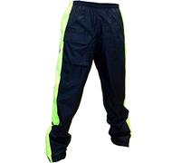 AMAS The Best COMPLETO GIACCA+PANTALONE ANTIACQUA NERO/FLUO 100% IMPERMEABILE in NYLON PVC SPALMATO (xl, solo pantalone)