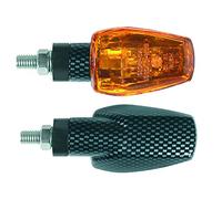 AMAS The Best COPPIA FRECCE OMOLOGATE FOX alogene 12 volt 21 watt (carbon-look, gambo corto)