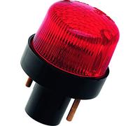 AMAS The Best FANALE POSTERIORE ROTONDO MOTO A LAMPADA OMOLOGATO (nero lente rossa pos+stop+luce targa)