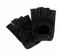 AMAS The Best GUANTI DA GUIDA MEZZE DITA EPOCA HALF FINGER IN VERA PELLE NABUK AUTO BICI VINTAGE CAFE' RACER