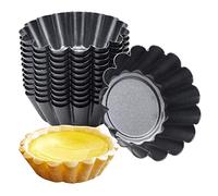 Amasawa 10 Pezzi di Stampi di Crostate di Uova Aluminum Cupcake Cake Caso Cookie Making Mold Piastra DIY Strumento di Cottura