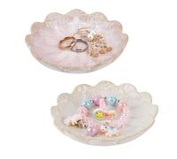 Amasawa 2 Pezzi Piatto Portagioie in Ceramica, Supporti per Gioielli in Ceramica, Piatto per Gioielli, Piccolo Ciotola dei Gioielli,Adatto per Anelli, Orecchini, Chiavi