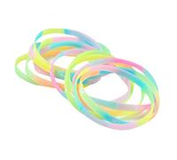 Amasawa 50 Pezzi Braccialetti in Silicone Braccialetto Creativo Fluorescenza Glow nel Buio per I Regali dei Bambini Regalo di Festa