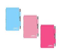 amassan Metal Small Notebook, Mini Notepad, Small Pocket Notepad Aluminum Note Case with Mini Metal Pen and 60-Page Sheets - Memo Books Note Pads (Blue, Pink, Magenta)