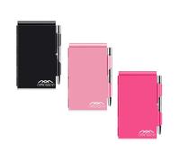 amassan Metal Small Notebook, Mini Notepad, Small Pocket Notepad Aluminum Note Case with Mini Metal Pen and 60-Page Sheets - Memo Books Note Pads (Black, Pink, Magenta)