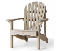 Amata Single, sedia Adirondack per esterni, collezione UNGURS, sedia in legno resistente alle intemperie, per terrazza, cortile e braciere da giardino, ergonomica e durevole, design senza tempo